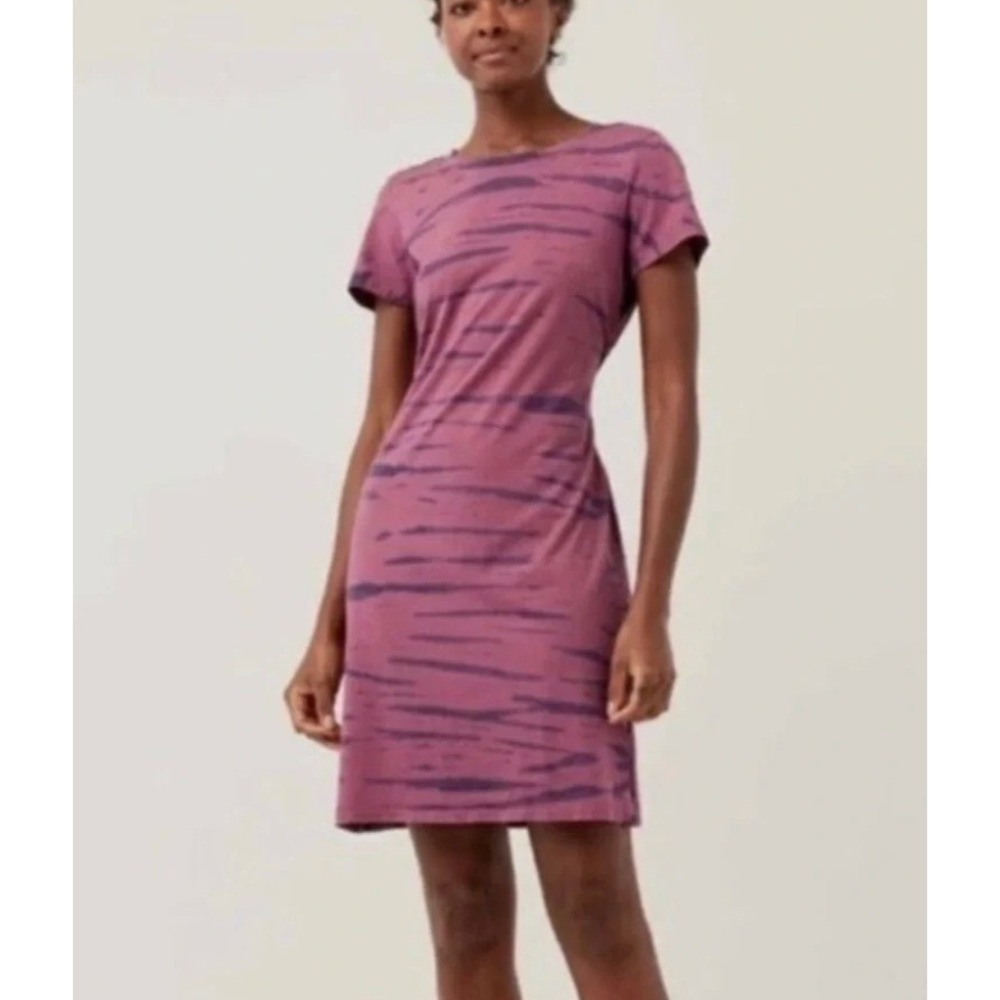 Pact Far-Out Tie Dye T-Shirt Dress in Mauve sz XL